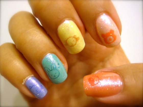 Kawaii Stamp Glitter Rainbow Better Kitty Pinky